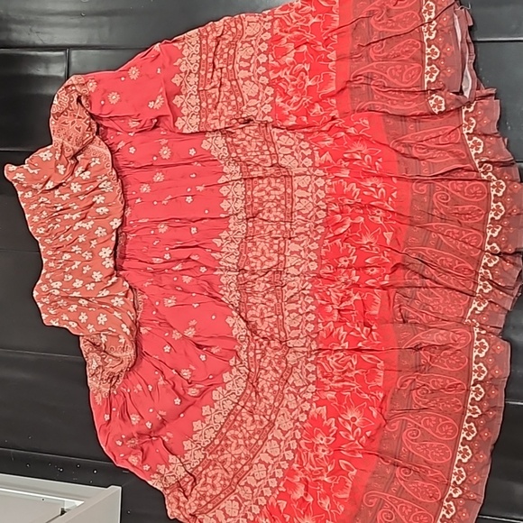 RARE Spell and the gypsy x tuula gypsiana red pattern maxi skirt NWOT SMALL - Picture 3 of 5